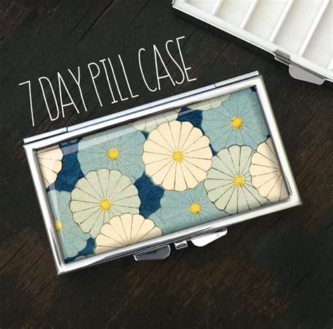 etsy metal pill box|metal weekly pill organizer.